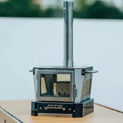 Черная однотонная звезда для банкета, мини-версия, уличная дровяная печь, походная плита для приготовления чая, домашний обогреватель, маленькая настольная печь для просмотра