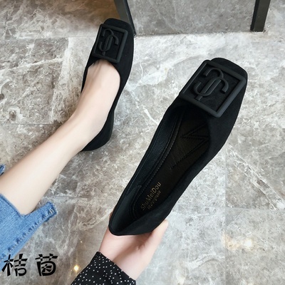 Mềm da giày granny của phụ nữ phụ nữ phẳng giày mùa hè 2020 mùa xuân và mùa thu mới giày đơn thiết lập một mềm giày lười biếng duy nhất 