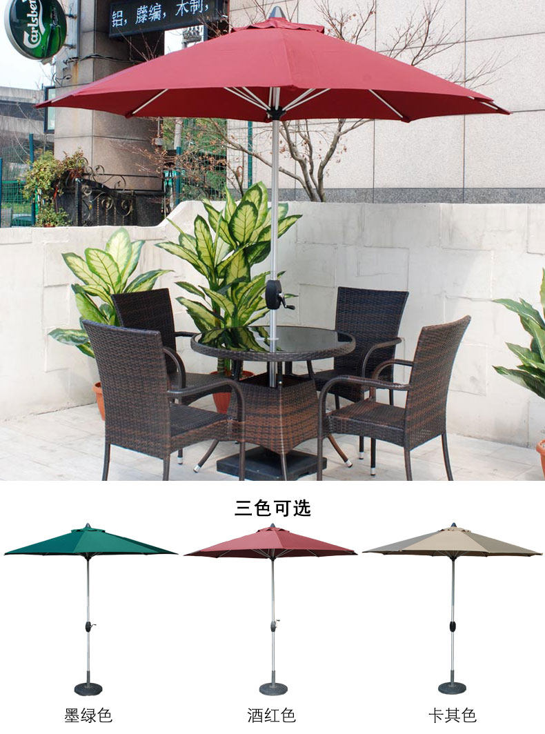 户外家具中立伞室外遮阳伞大型庭院伞岗亭花园沙滩折叠伞中柱伞详情3