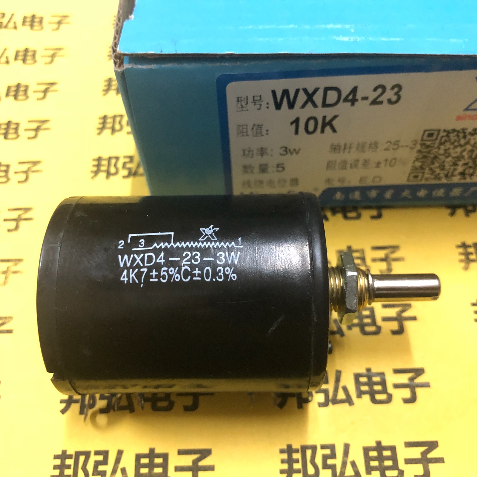 WXD4-23 Precision Multiturn Wire Winder Potentiometer 3W Nantong Spark 10 Circles 1K 2K2 3K3 4.7K 10K