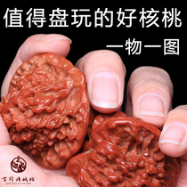 Wenwen walnut four building lion head walnut play Unicorn official hat White Lion Apple Orchard antique walnut