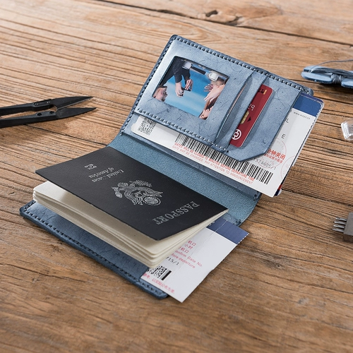 Набор материалов, сумка для паспорта для путешествий, «сделай сам», из натуральной кожи