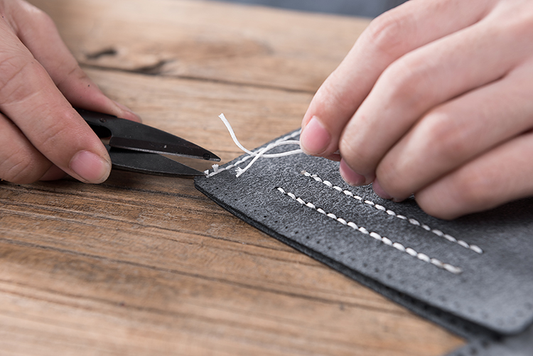 Bộ dụng cụ DIY, ví da thủ công ngắn, quà tặng làm bằng tay, nhiều ý định hơn, sáp sương mù nhập khẩu - Ví tiền ví gucci