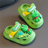 Детские слайдеры, летние мультяшные милые тапочки для мальчиков, 1-3 лет, мягкая подошва
