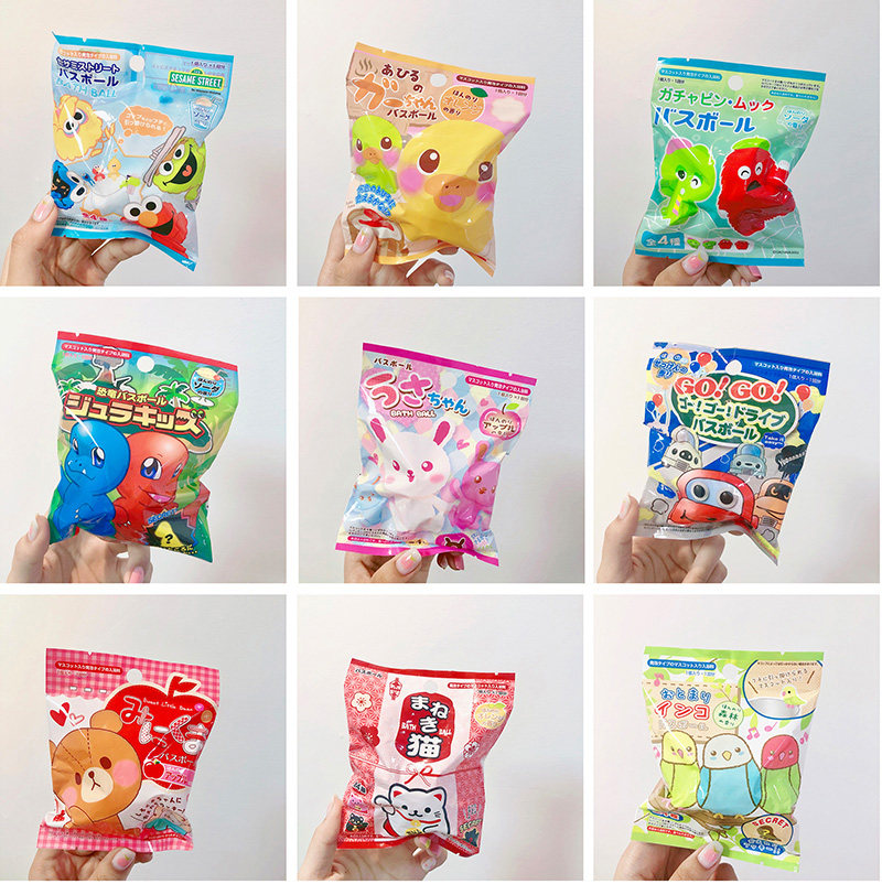 Japanese Cartoon Children Baby Bath Toys Bubble Bath bath Salt Ball Bath Balls Blistering Safe Entrance Bath