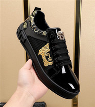 Medusa Genuine Leather Board Shoes Mens Inron 100 Hitchhiking Shoes Beauty Head Embroidery Casual Shoes Subtrendy European Station Mens Shoes