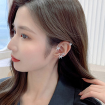 Ear clip earrings integrated star without ear hole advanced sense light luxury niche exaggerated design sense Six Star ear hanging