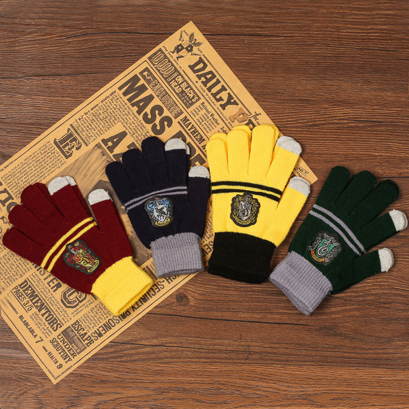 Harry Potter Themed Gloves for Children, Warm, Hogwarts, Gryffindor, Slytherin, Unisex, Student Gift Harry Potter Themed Gloves for Children, Warm, Hogwarts, Gryffindor, Slytherin, Unisex, Student Gift