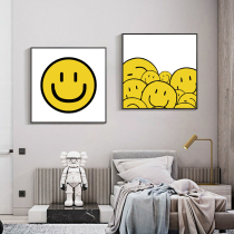 diy digital oil painting ins smiley face small freshener hand painted with modern minimalist living-room bedroom background wall decoration painting