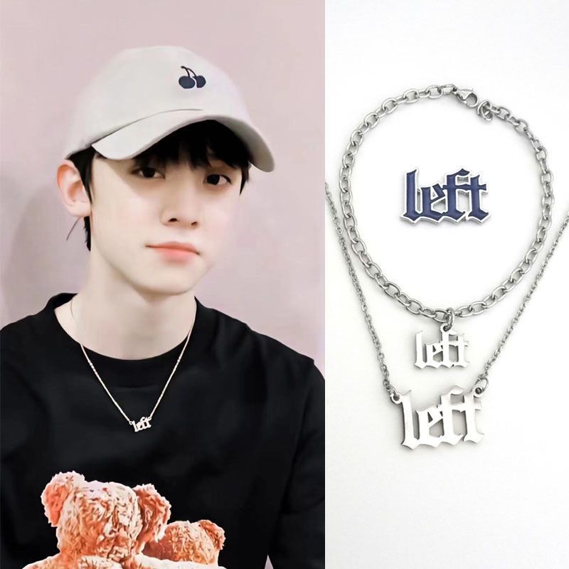 Left Letter Necklace Similar to Zuo Hang'S, Tf Family Celebrity Merchandise, Clavicle Chain, Non-Fading Bracelet, Student Accessories Left Letter Necklace Similar to Zuo Hang'S, Tf Family Celebrity Merchandise, Clavicle Chain, Non-Fading Bracelet, Student Accessories