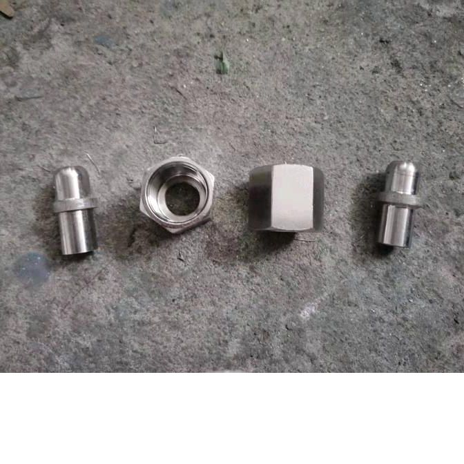 Oxygen pipeline stainless steel joint G5 8 wire nut welding joint 304 stainless steel hexagon nut