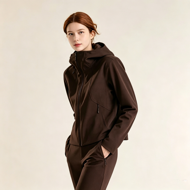 Taizhou Sanmen M8 Women's Short Windproof and Waterproof Softshell Jacket with Stand Collar for Outdoor Sports Taizhou Sanmen M8 Women's Short Windproof and Waterproof Softshell Jacket with Stand Collar for Outdoor Sports