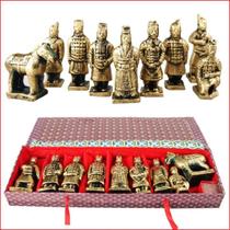 Large Ge painted chimes small tableware black Qin Shihuang model terracotta warriors and horses ornaments facial makeup bronze rice weapons