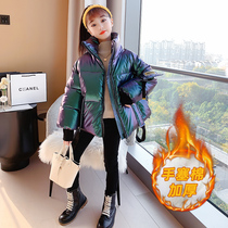 Girls cotton-padded clothes 2021 new winter clothes short cotton-padded clothes childrens foreign style thick coat