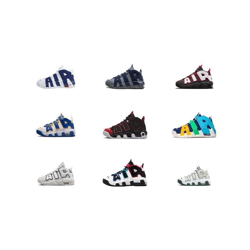 [Climbing] Nike Air More Uptempo Large Air Cushion Leather Comfortable Sports Shock-Absorbing High-Top Shoes