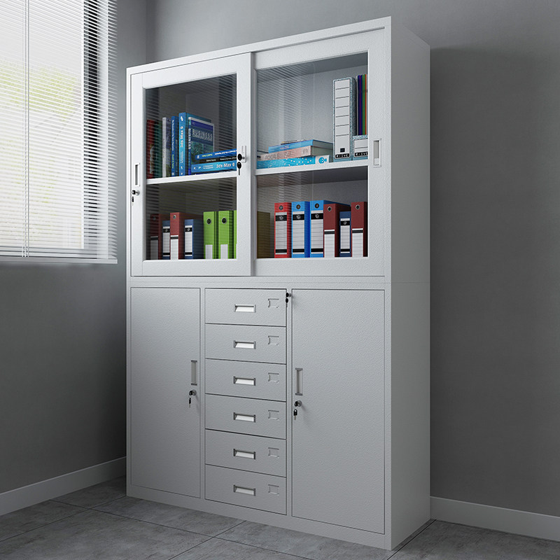 Wide middle six filing cabinet tin cabinet office filing cabinet financial voucher cabinet with lock locker information cabinet
