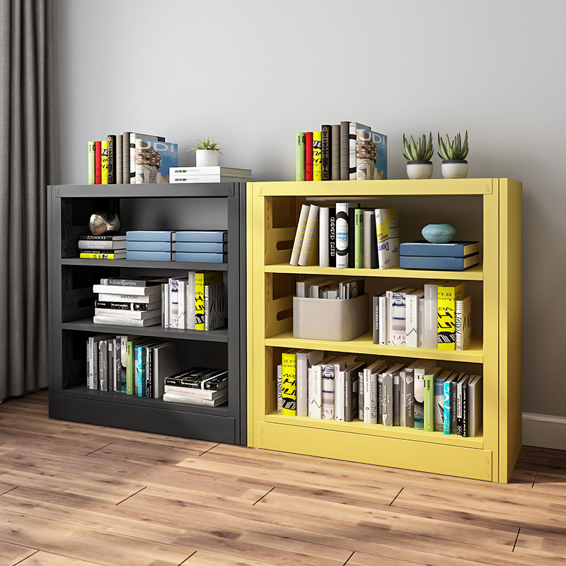 Library bookshelf Wrought iron children's shelf floor-to-ceiling picture book storage living room bedroom simple net red small bookcase