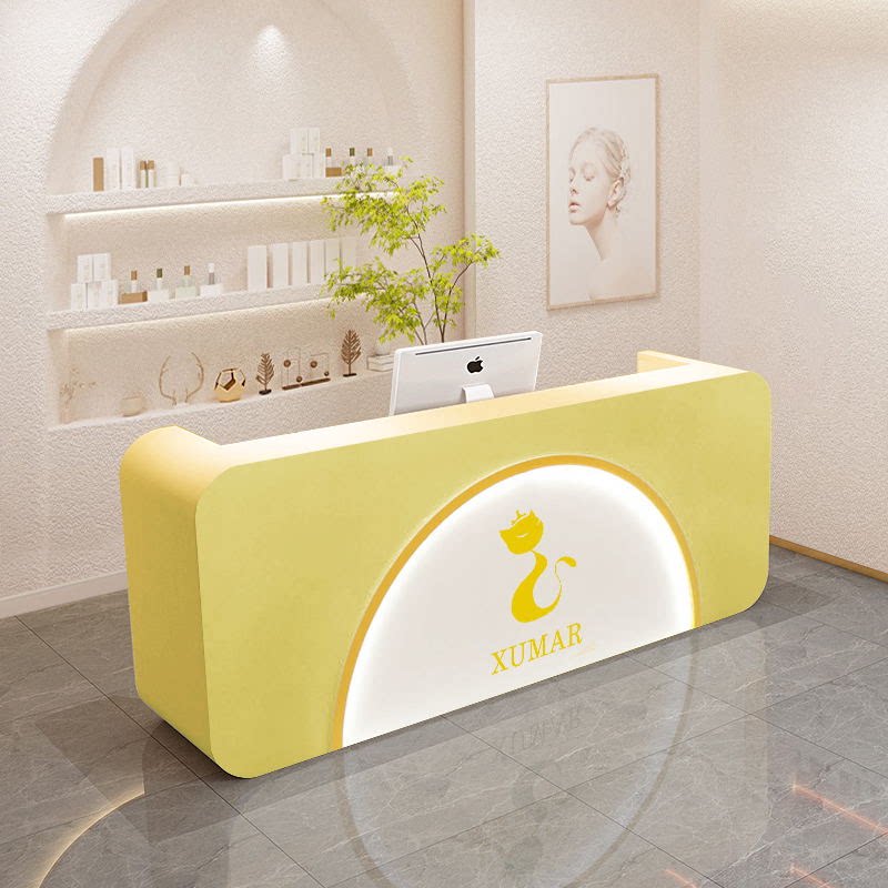 Simple modern training institution Bar table kindergarten paint front desk reception desk clothing shop beauty salon checkout counter