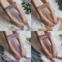 Art grade summer sexy jumpsuit ultra-thin female invisible belt toe full transparent light gray stewardess gray 0D stockings