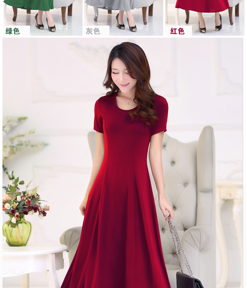 Mùa xuân và mùa hè 2018 mới thời trang đầm mỏng mỏng cổ tròn dài tay áo cao eo lớn đu váy dài nữ Hàn Quốc quần áo của phụ nữ 	váy liền nhún eo	