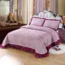 Dệt kim cotton giường mẫu trang bìa phòng phong cách châu Âu Ruffles ba mảnh vải giường bông pad bông 1.5m1.8m là - Trải giường Trải giường