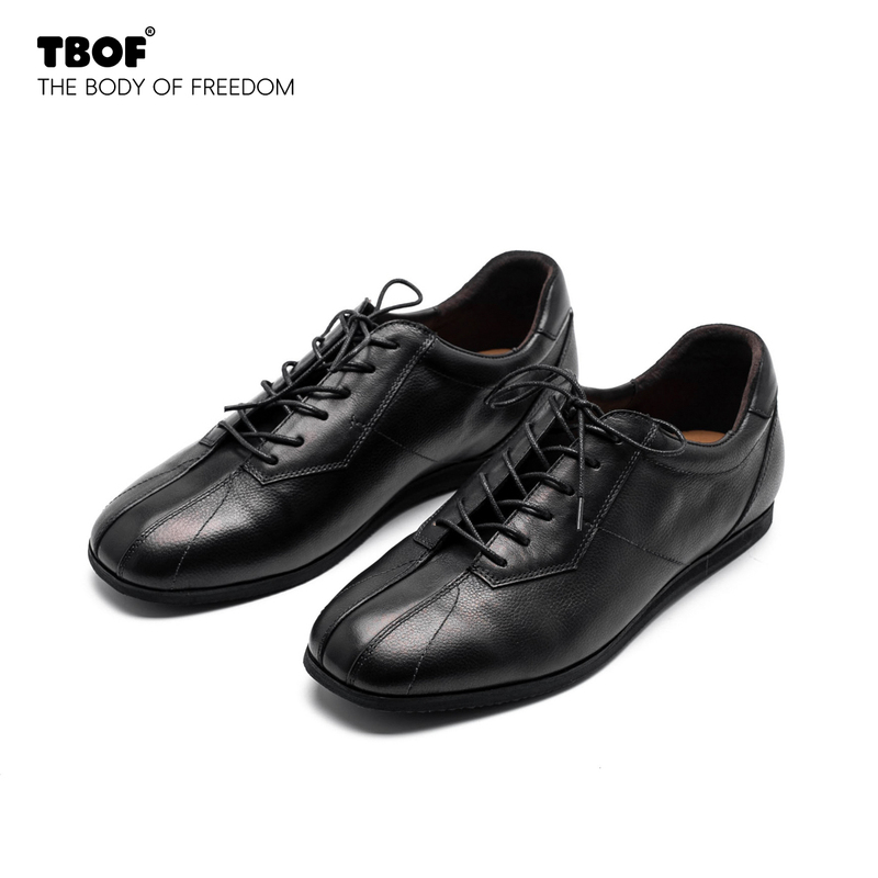 Tbof Minimalist Cleanfit Derby Shoes, Genuine Leather Thin-Soled Boxing Shoes, Lazy Training Shoes, Commuting Casual Leather Shoes