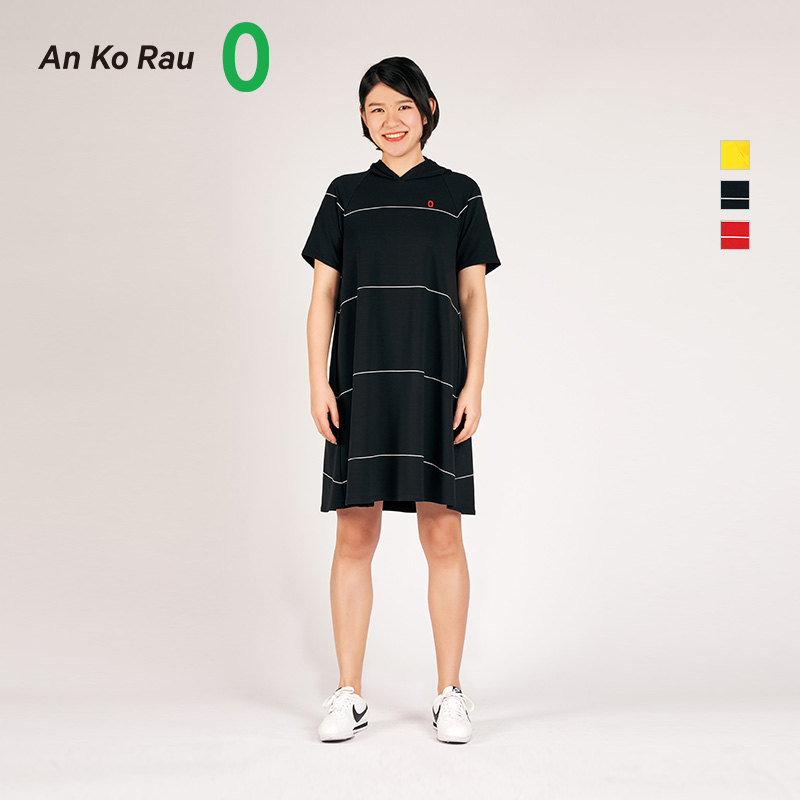AnKoRau Angoro official ladies thin circle knit short sleeves band hat dress 0191DR03