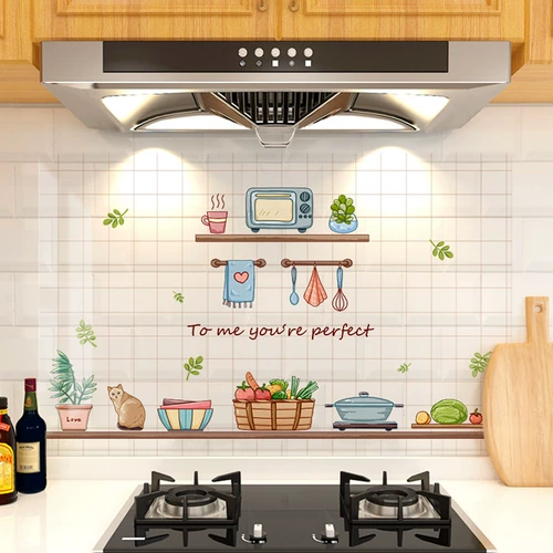 Водонепроницаемая прозрачная термостойкая наклейка, настенная плита, самоклеющиеся обои на стену, увеличенная толщина