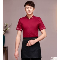 Красный фартук, короткий рукав