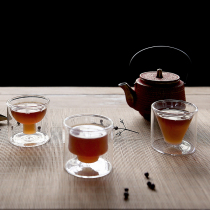 Sheep house floating series handmade double-layer teacup Wine glass frosted creative glass Portable transparent cup Household