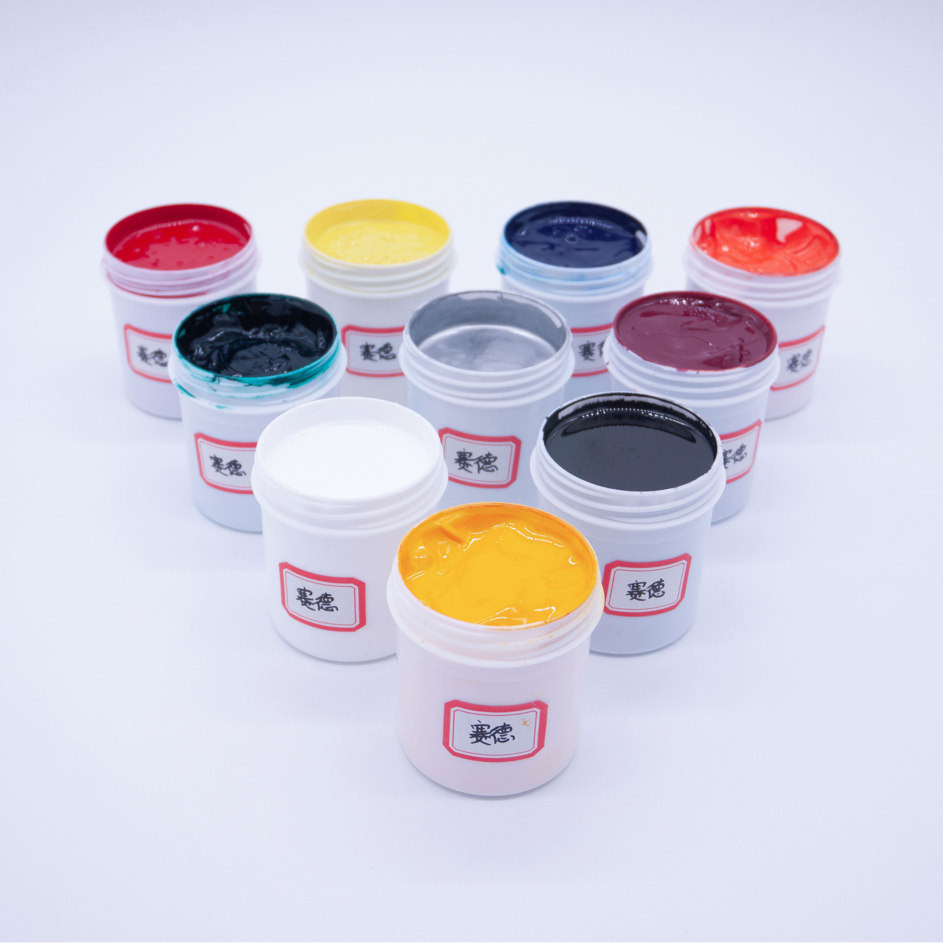 Side high temperature tempered glass water-based ink screen printing 3C logo sintered pigment glaze furniture appliances building