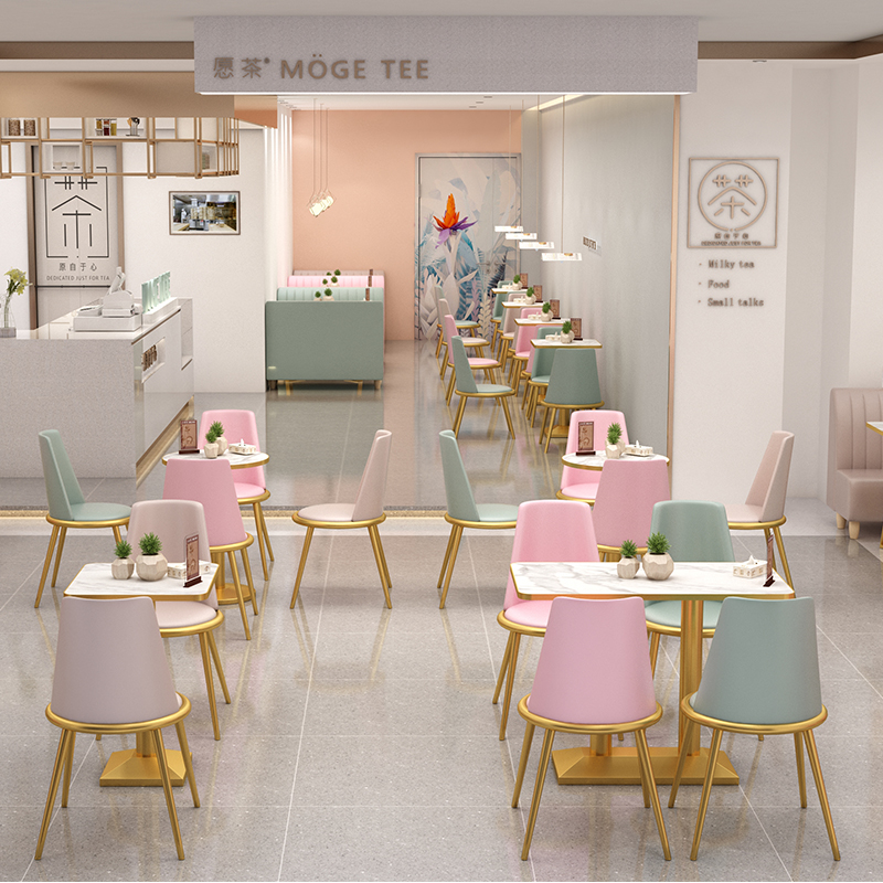 Dessert shop table burger shop table and chair combination Net red milk tea shop table and chair cold drink shop furniture cake shop table and chair