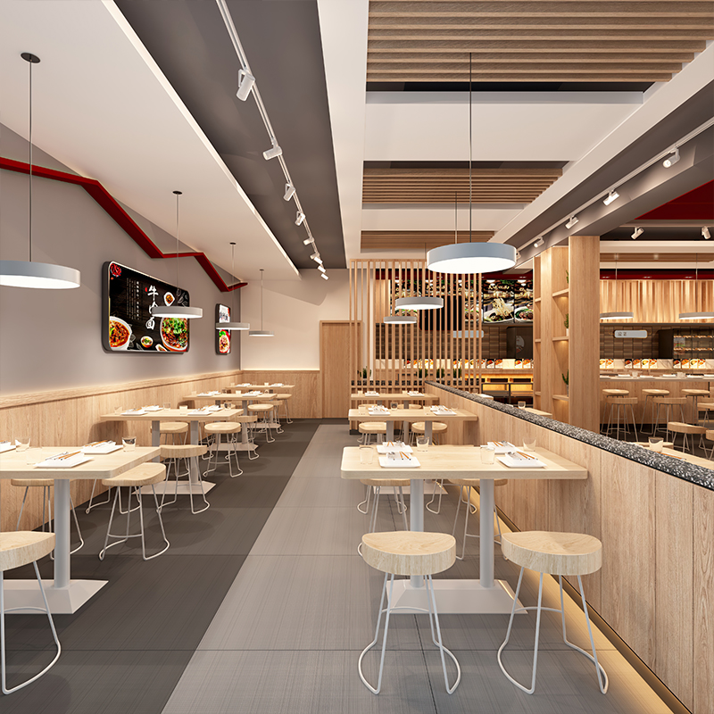 Noodle shop powder shop table and chair restaurant snack bar commercial catering furniture fast food restaurant restaurant table and stool package combination commercial