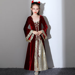 Halloween children's costumes princess dress masquerade dress girl vampire costume little girl cos costume