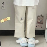 Японские милые дизайнерские многоцветные штаны для школьников, тренд сезона, свободный прямой крой