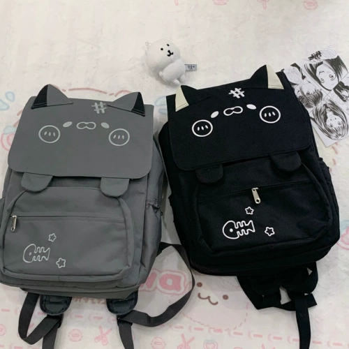 Японский милый вместительный и большой школьный рюкзак, с вышивкой