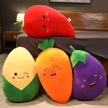 Cute simulation ຜັກ doll plush toy carrot pepper eggplant pillow ສາລີ doll doll ຂອງຂວັນສໍາລັບແມ່ຍິງ