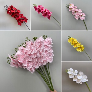 Wedding Artificial Flower Phalaenopsis Ceiling Decoration Floral Stage Soft Decoration Wedding Fake Flower Living Room E