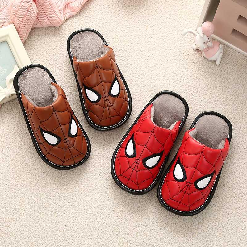 Children's slippers Autumn and winter indoor cute home cute cartoon children baby bathroom non-slip thick bottom cotton slippers