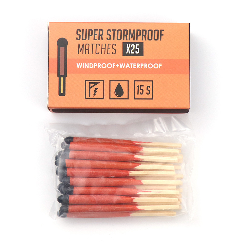 Uco Windproof and Waterproof Matches for Outdoor Camping 75mm Fire-Starting Tools for Wilderness Survival Stormproof 25-Pack Uco Windproof and Waterproof Matches for Outdoor Camping 75mm Fire-Starting Tools for Wilderness Survival Stormproof 25-Pack