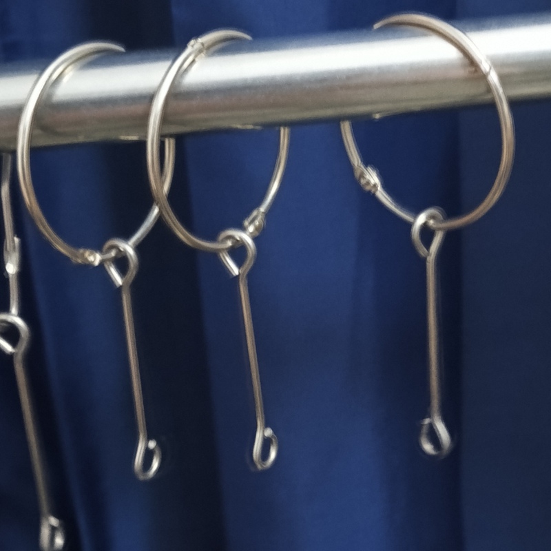 Shower Curtain Rod Extension Rings, Shower Curtain Lengthening Hooks, Eyelet Curtain Extension Hooks, Long Extension Roman Rod Ring Hooks