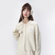 OZOL/OzoneHole chaebol daughter embroidered knitted woolen cardigan pure desire circle wool coat inside