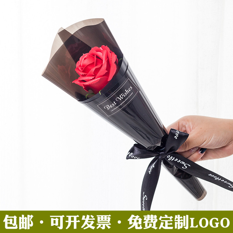 New Year's Eve Valentine's Day small gift carnation flower bouquet Mother's Day single soap gift event Rose Teacher's Day