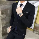 Пиджак классического кроя, мужская куртка, классический костюм, в обтяжку, подходит для подростков, облегающий крой