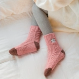 СущностьМао Мао Корал Бархал Мультфильм Спящие Зимние Спящие Носки Женский Женский Зимний плюш милый