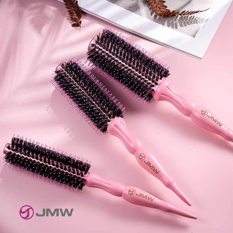 South Korea JMW new professional beauty hair care pig mane roll comb pink curly hair styling roll comb resistant to high temperature-Taobao
