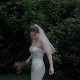 WHITEFANGLE Oxygen Bride Plain Style Medium Short Veil Fresh Forest Style Travel Photography Transparent