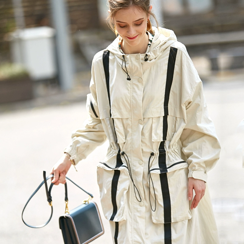 Áo khoác trench coat dành cho nữ của cửa hàng thiết kế độc lập, áo khoác phong cách đẹp trai, hàng đầu sản phẩm mới, áo khoác mùa xuân - Trench Coat