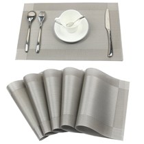 pvc placemats washable kitchen table heat resistant set of 6