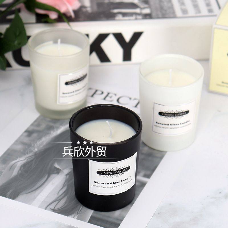 plant Scented candles smokeless bedroom glass A cup of wax